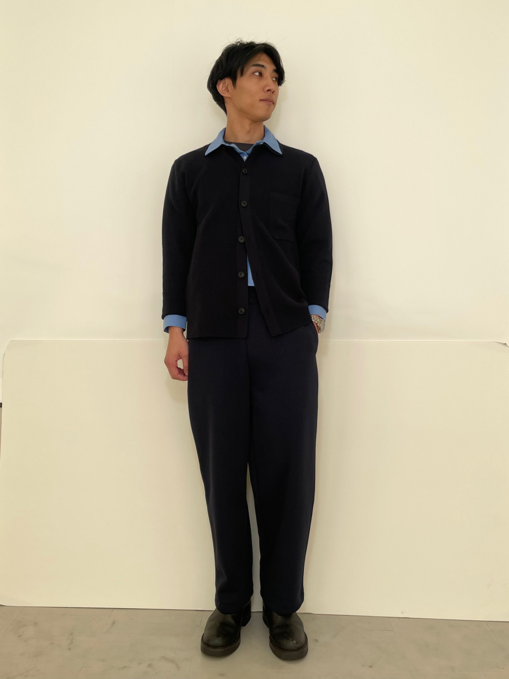 クルーネックTシャツ、ストレッチウールスリムジャケット/カスタム