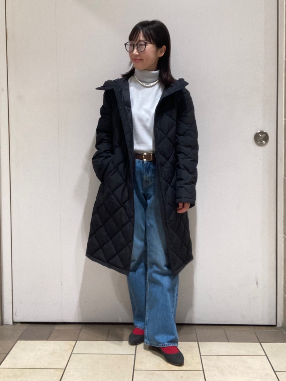 ヒートテックフリースタートルネックT、パフテックロングコート