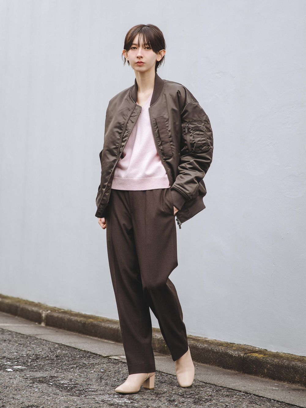 ハイブリッドダウンオーバーサイズMA－1、ブロードシャツ/レギュラー