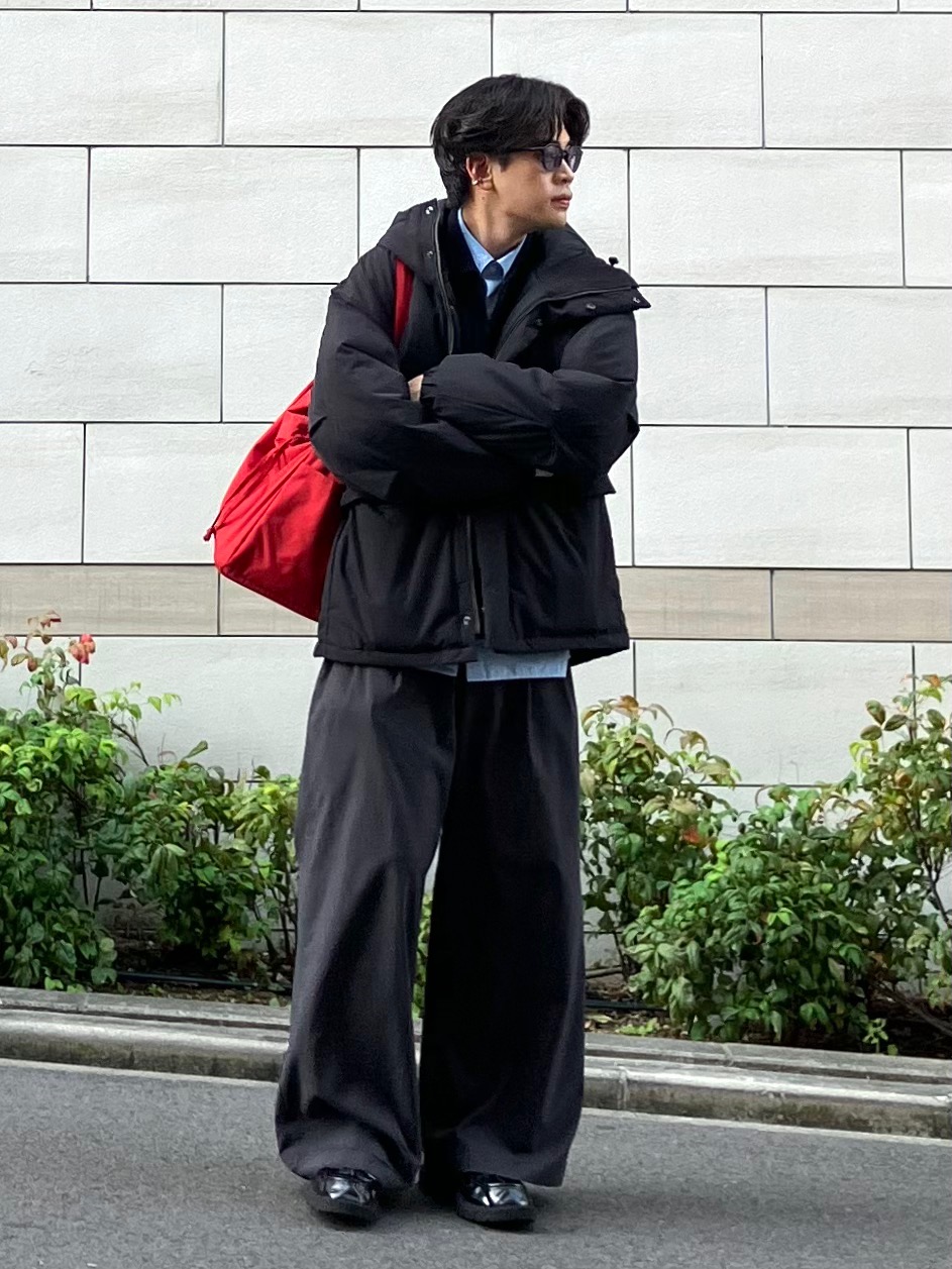 ユニクロ ダブルジャケト タックワイドパンツ セット BLACK XL 新品未使用】 UNIQLO ユニクロ タックワイドパンツ ダブルジャケット