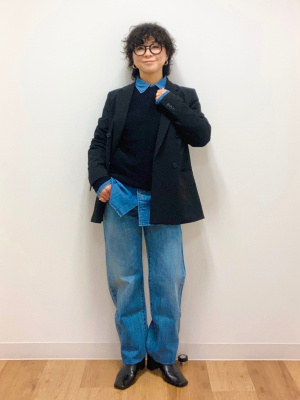 最新　ユニクロ　感動ダブルジャケット　 L ユニクロ公式 | ダブルジャケット