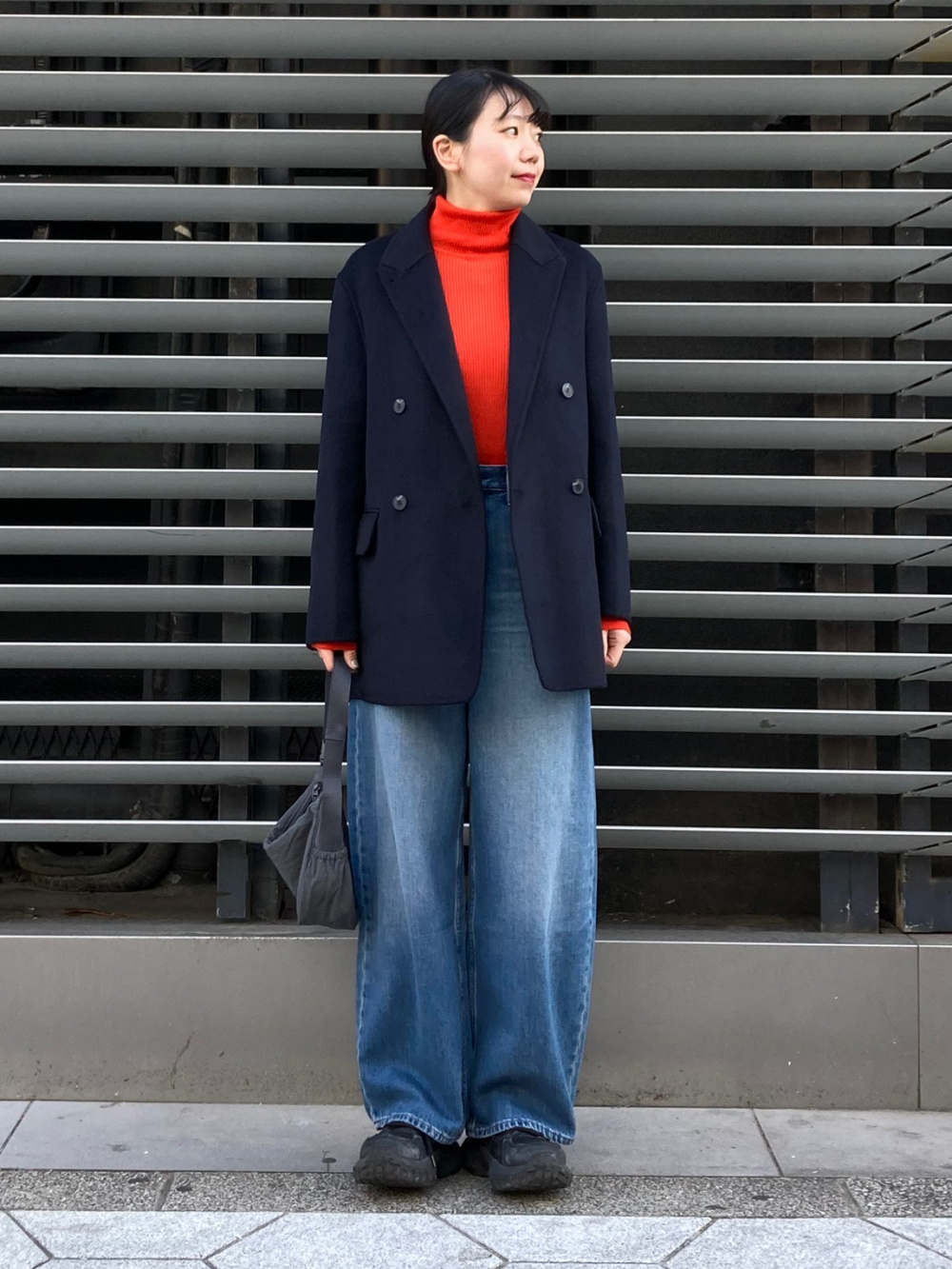 【新品】ユニクロ ダブルフェイスジャケット ネイビー S コントワーデ コトニエ 大人のユニクロはコントワー・デ・コトニエが正解！】 上品にスタイル
