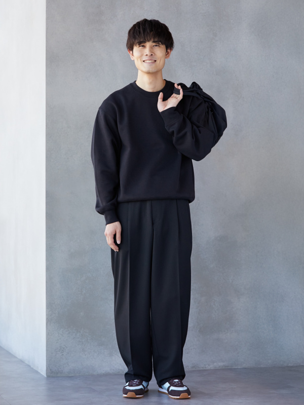 ブラッシュドジャージージャケット/ヘリンボーン、オーバーサイズ