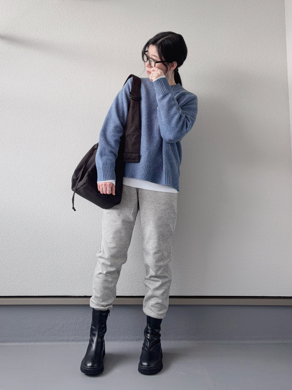 スーピマコットンT、ダブルフェイスショートコートリラックスフィット