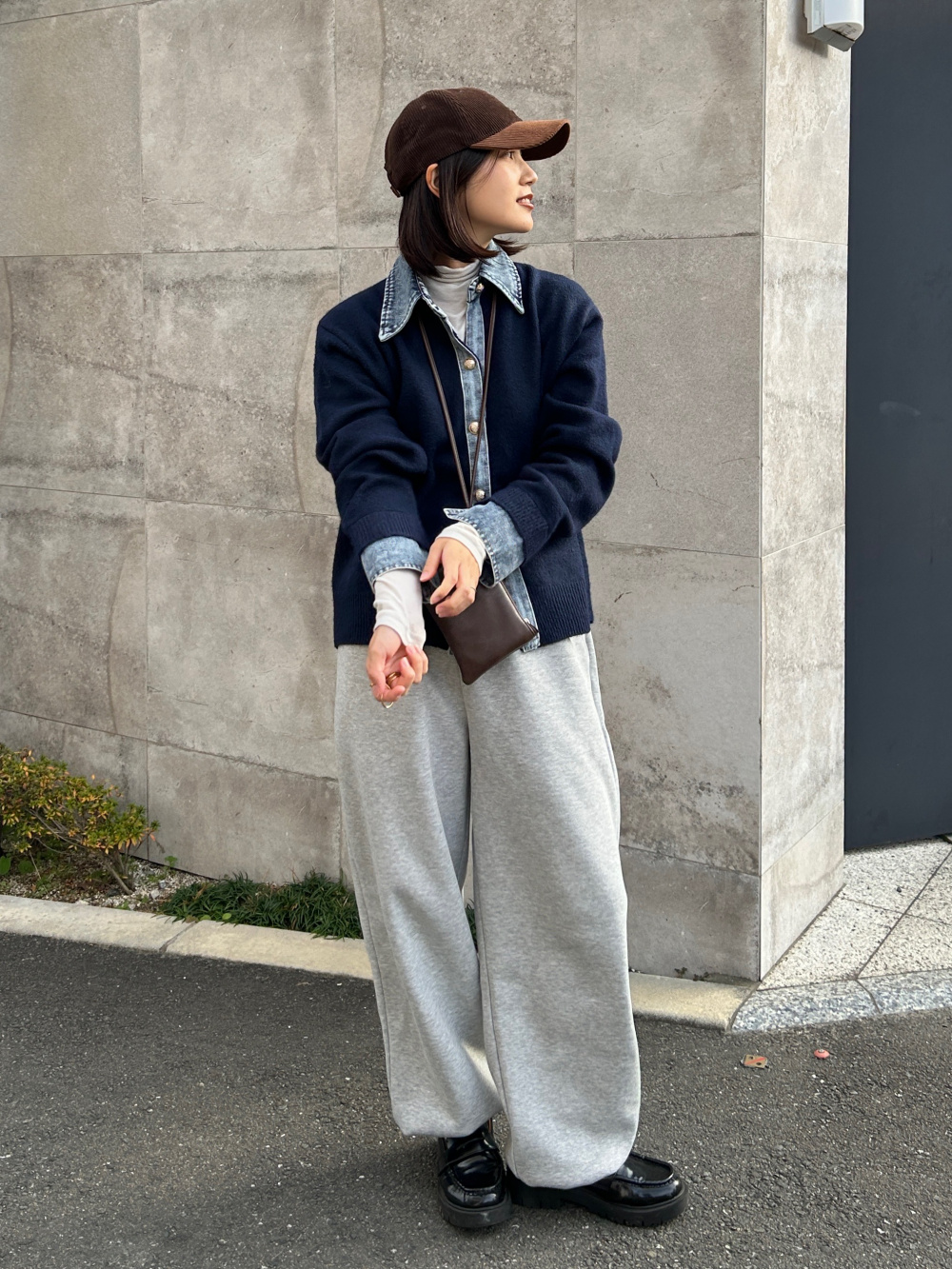 感動ダブルジャケットリラックスフィット、クロップドシャツ