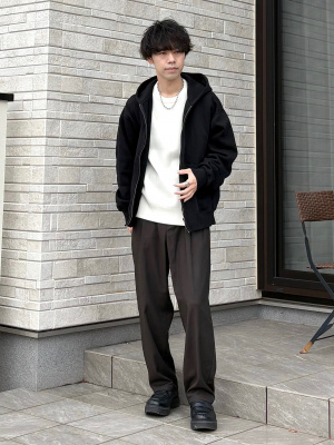 【美品❗️】stone  リブ　ニットセーター　ブラック　L ユニクロ公式 | ミラノリブVネックカーディガン