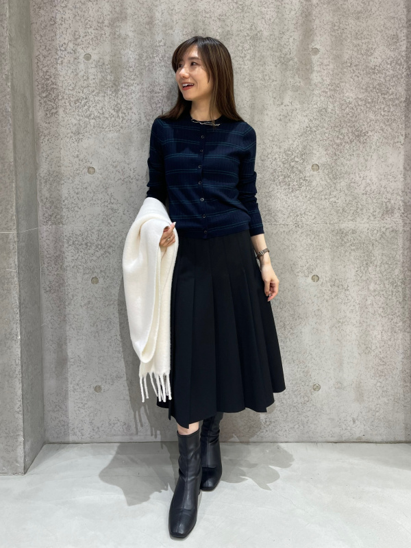UNIQLO ワイドプリーツミディスカート XS ワイドプリーツミディスカートのコーディネート・着用イメージ