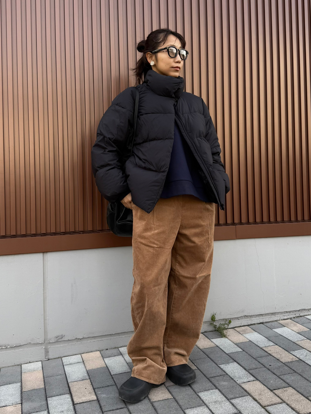 パウダーソフトダウンジャケット/NANODESIGN」の着用コーディネート