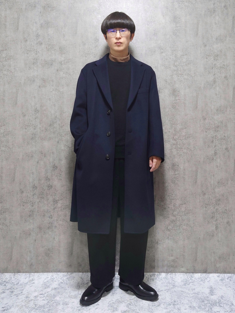 スウェットプルパーカ（長袖）、カシミヤブレンドオーバーサイズ