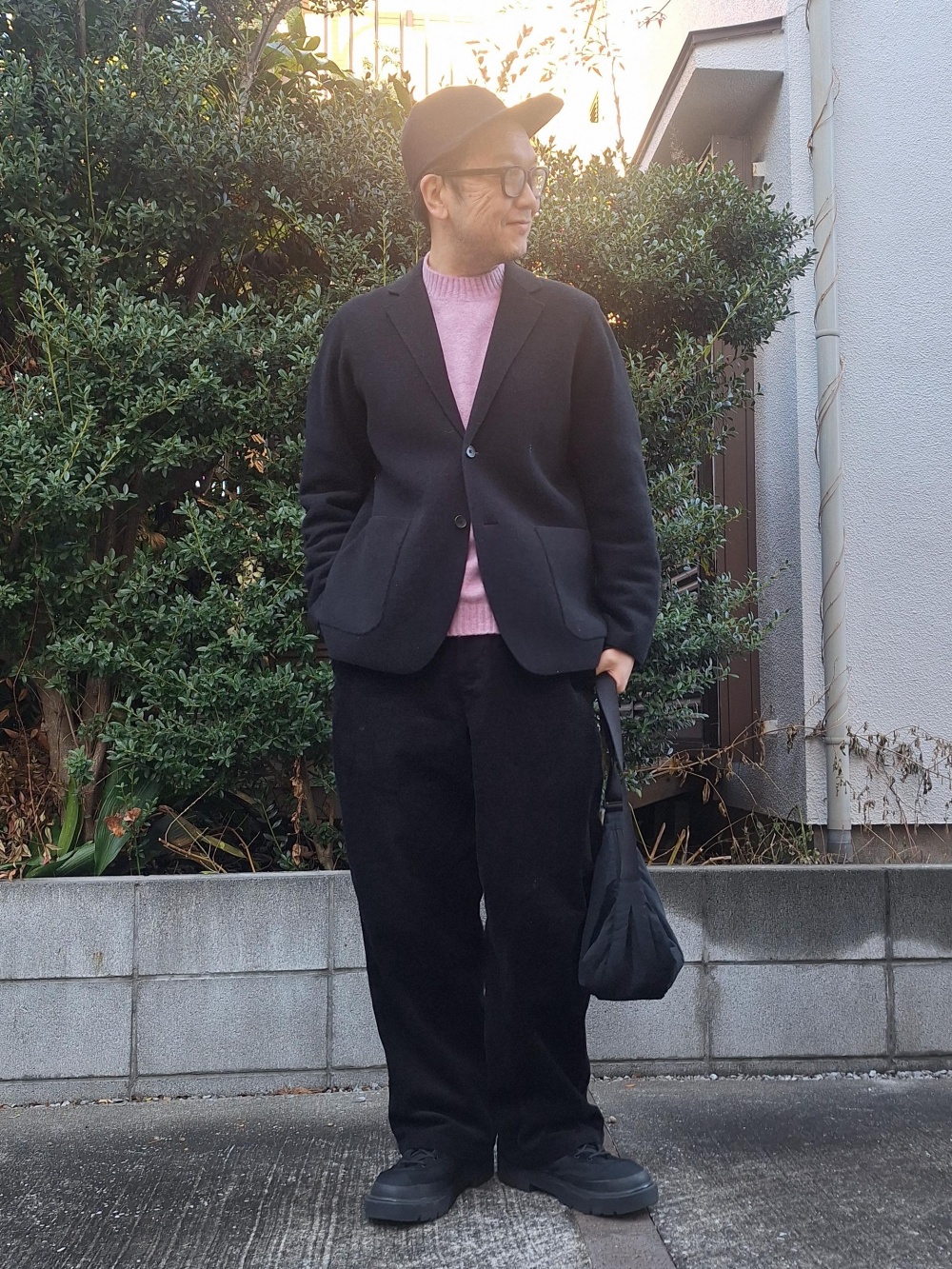 コーティングショートブルゾン、ダブルフェイスフルジップジャケット