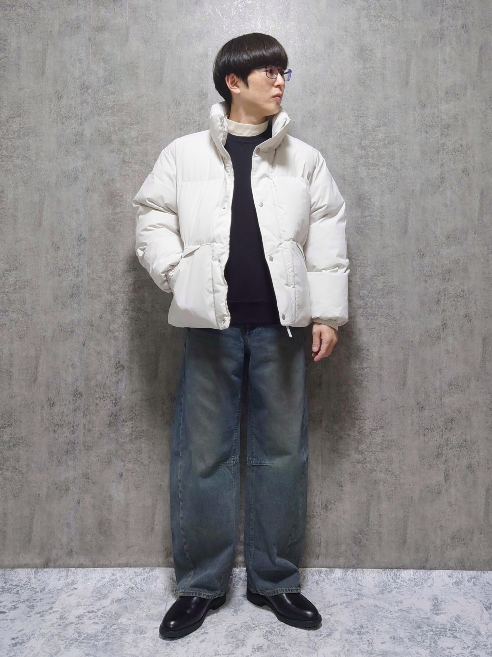 ウォッシュ ユーティリティジャケット（ジャージー）、モックネック