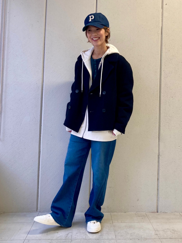 ユニクロ ダブルフェイスショートコートリラックスフィット Lサイズ