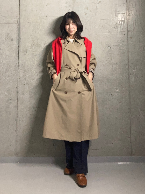 トレンチコートリラックスフィット」のレディースのコーディネート一覧