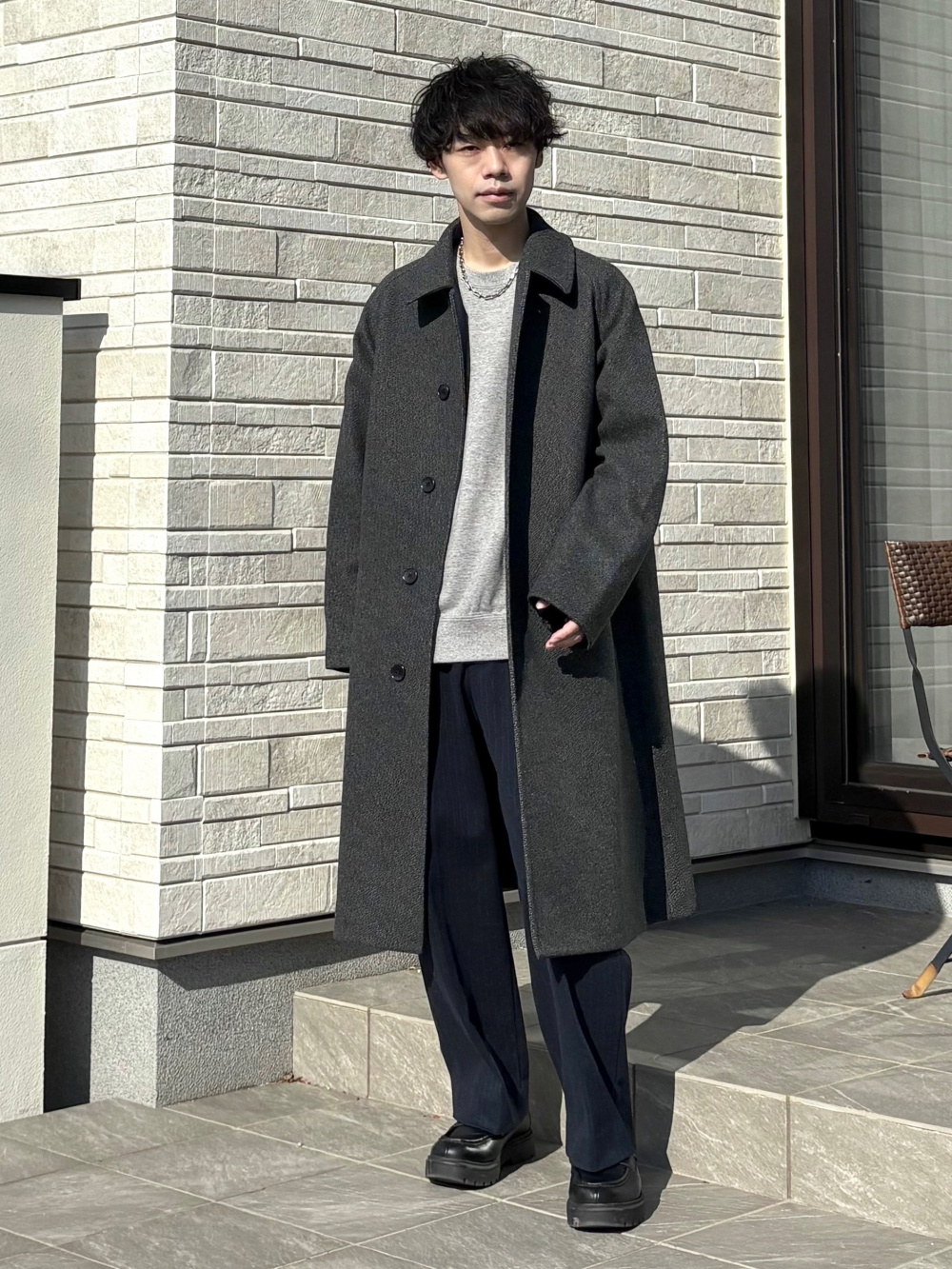 スウェットシャツ、ウィンドプルーフ2WAYコート」の着用コーディネート