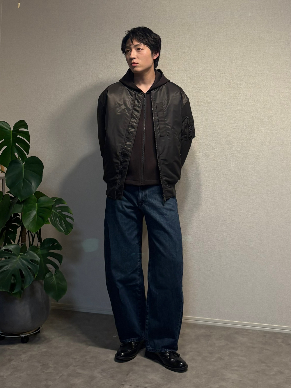 ハイブリッドダウンオーバーサイズMA－1、ブロードシャツ/レギュラー