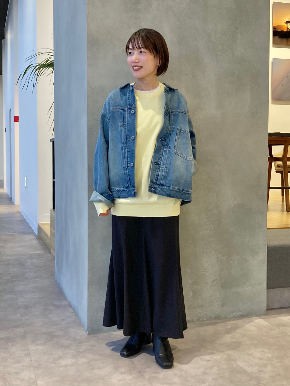 ソフトニットフリースクルーネックT、ダブルフェイスショートコート