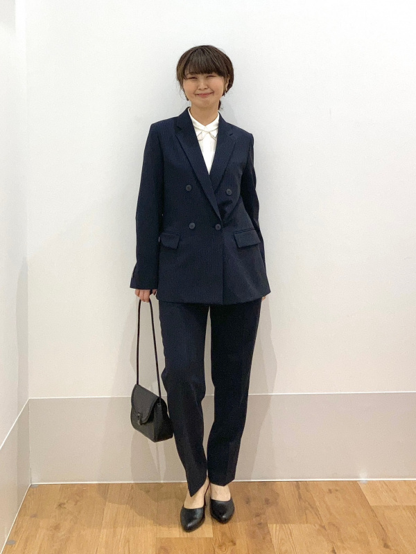 ユニクロ　ダブル　スーツセットアップ　細身パンツ 公式スタイリング | ユニクロ公式
