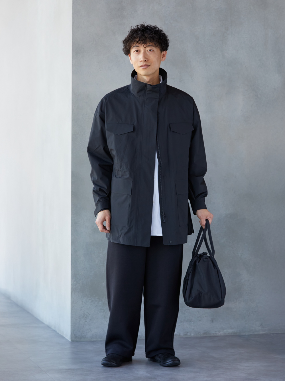 スウェットワイドパンツ、ユーティリティショートコート/リラックス