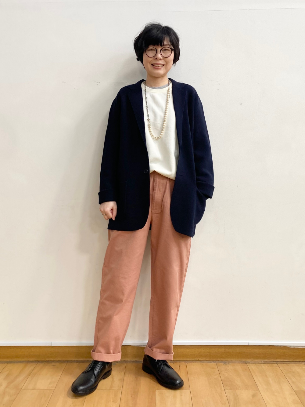 極暖ヒートテックカシミヤブレンドクルーネックT、ミラノリブ