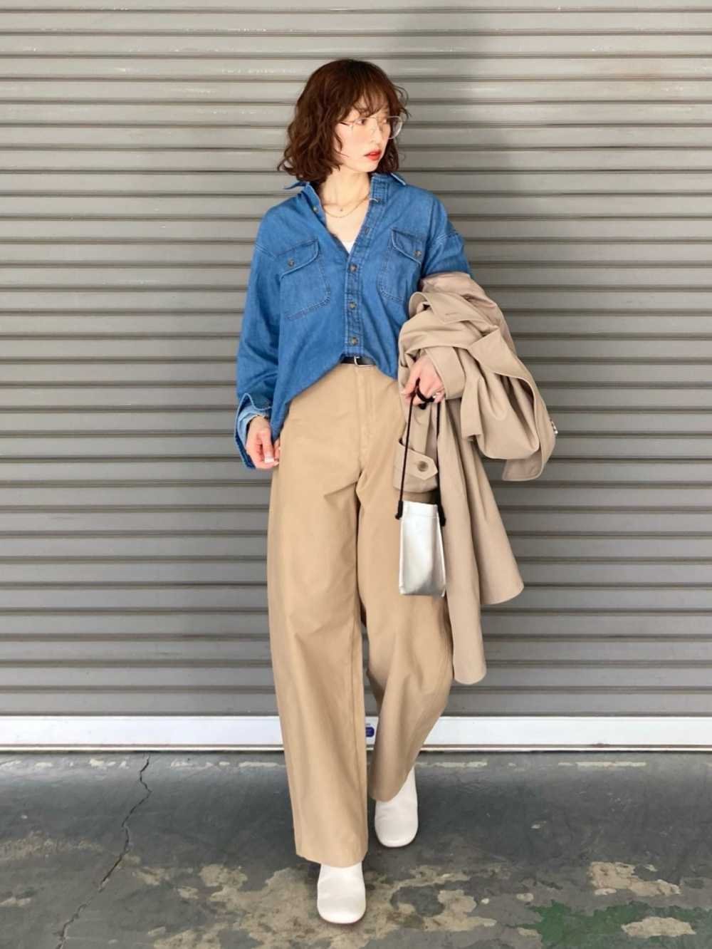 クルーネックTシャツ、感動ダブルジャケットリラックスフィット」の