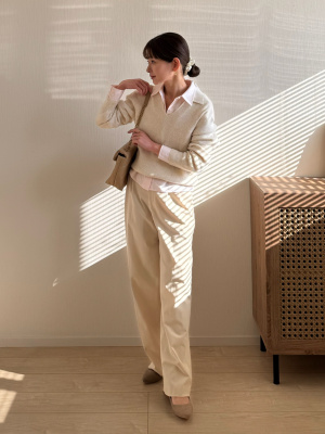 ユニクロ公式 | タックワイドパンツ（ツータック・丈標準69～71cm）