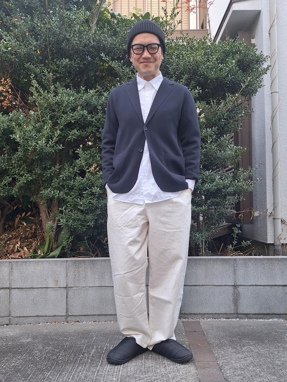 ブロードオーバーサイズシャツ、タックワイドパンツ/ストライプ」の
