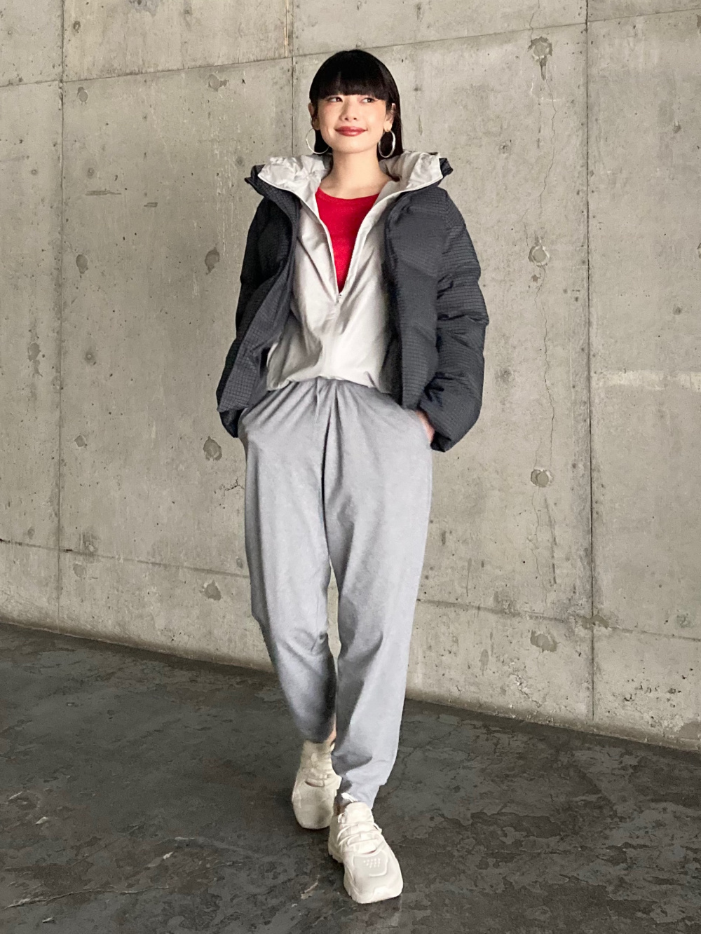 UNIQLO＋j ドライスウェット　セットアップ　ホワイトorブラック ドライスウェットクルーシャツ（長袖）セットアップ可能、スウェット