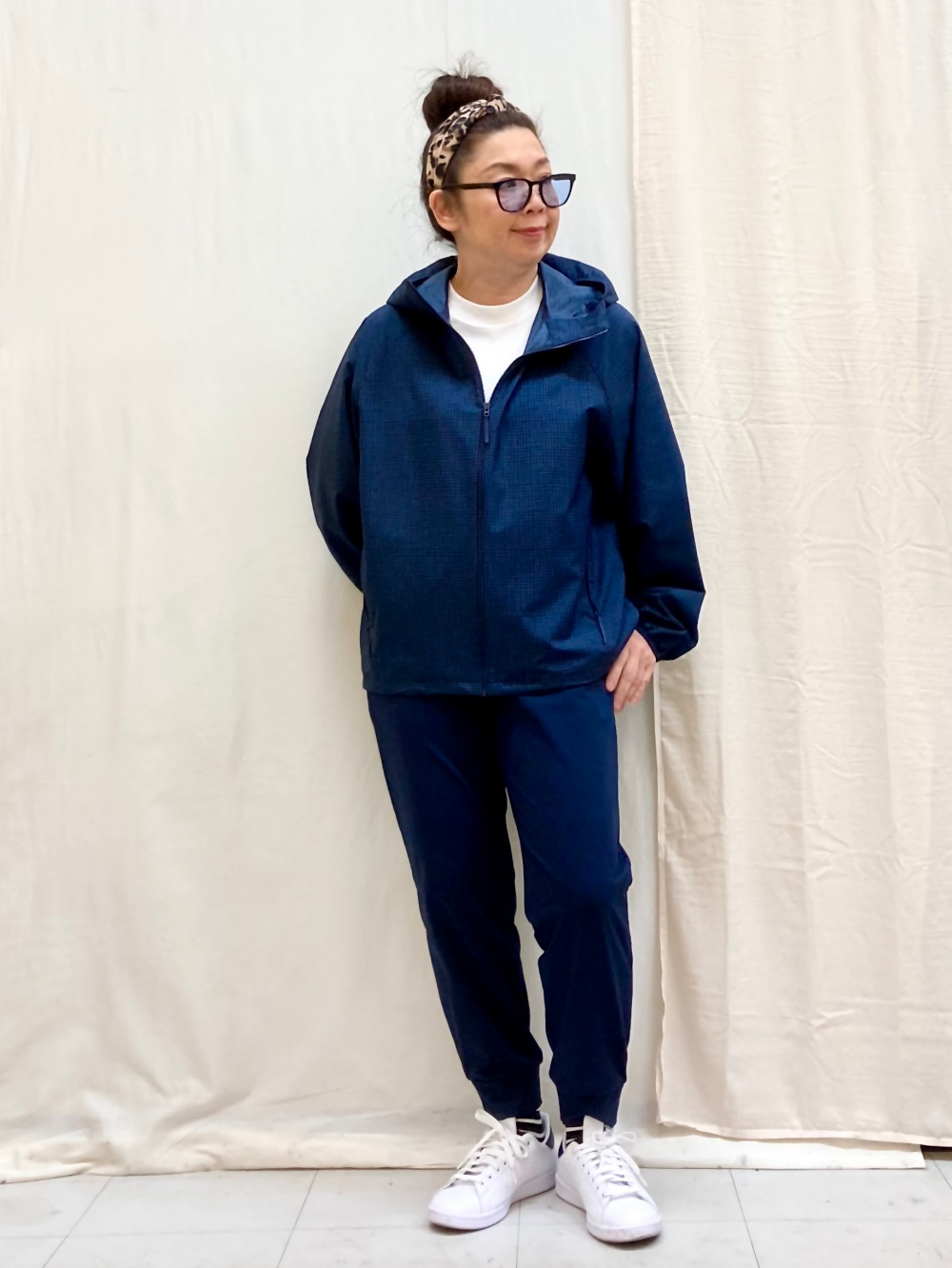 ＊ユニクロ +J ドライスウェット 上下セット ブルー Sサイズ UNIQLO - UNIQLO +Jドライスウェットパンツ S ネイビーの通販 by