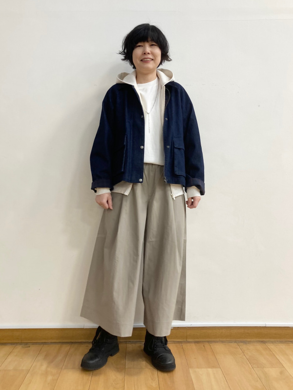 ソフトタッチクルーネックTシャツ/長袖、スフレヤーンハーフジップ