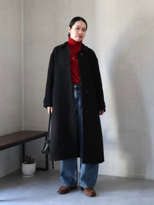 COMPTOIR DES COTONNIERS ウールブレンドロングコート ユニクロ公式 | ウールブレンドロングコート