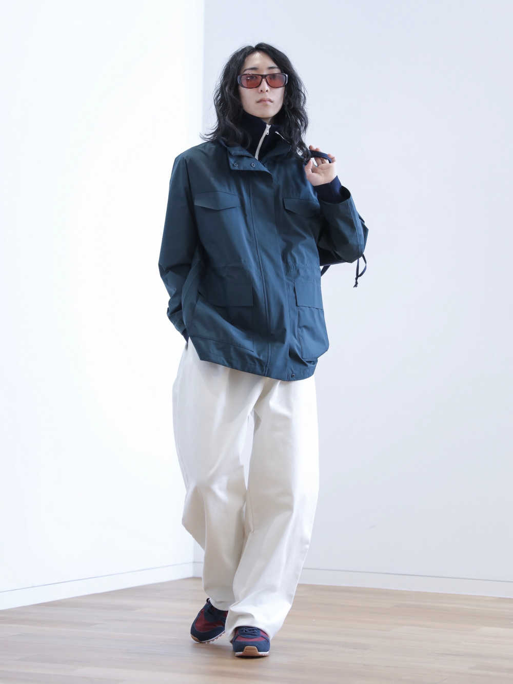 ミラノリブフルジップカーディガン、デニムトラッカージャケット」の