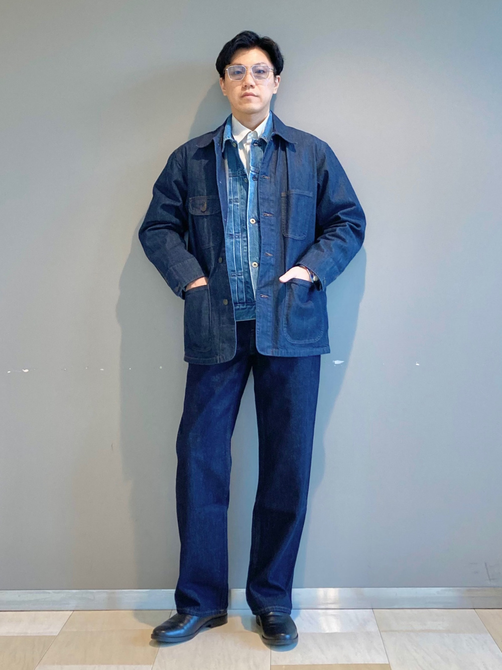 デニムトラッカージャケット、ユーティリティジャケット/デニム」の 