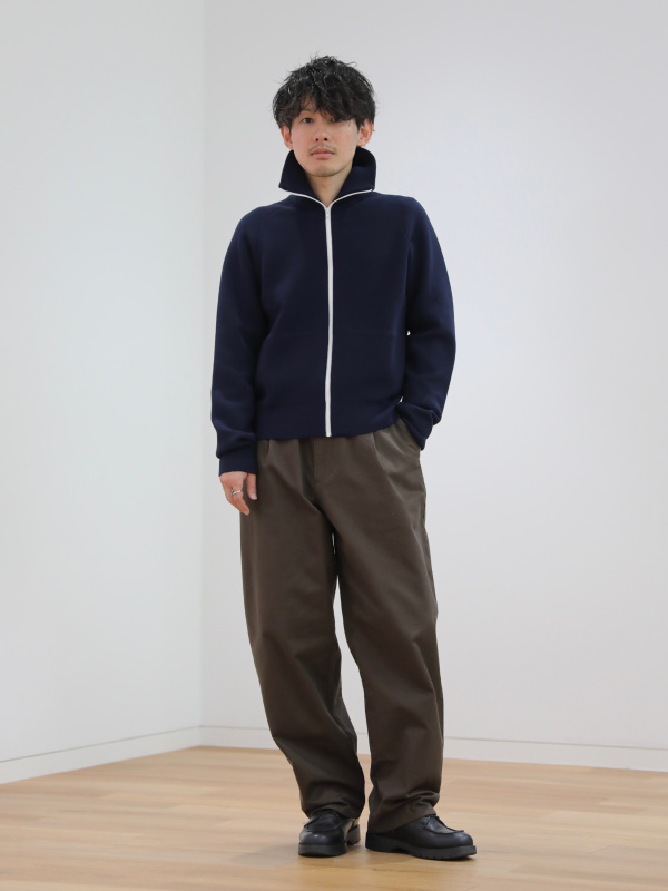 UNIQLOCミラノリブフルジップカーディガン未使用ユニクロネイビーXLサイズ♪ ミラノリブフルジップカーディガンのコーディネート・着用イメージ
