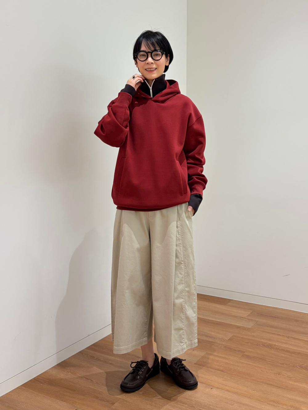 T1BOXY/ボクシーT、ワイドストレートジーンズ」の着用コーディネート