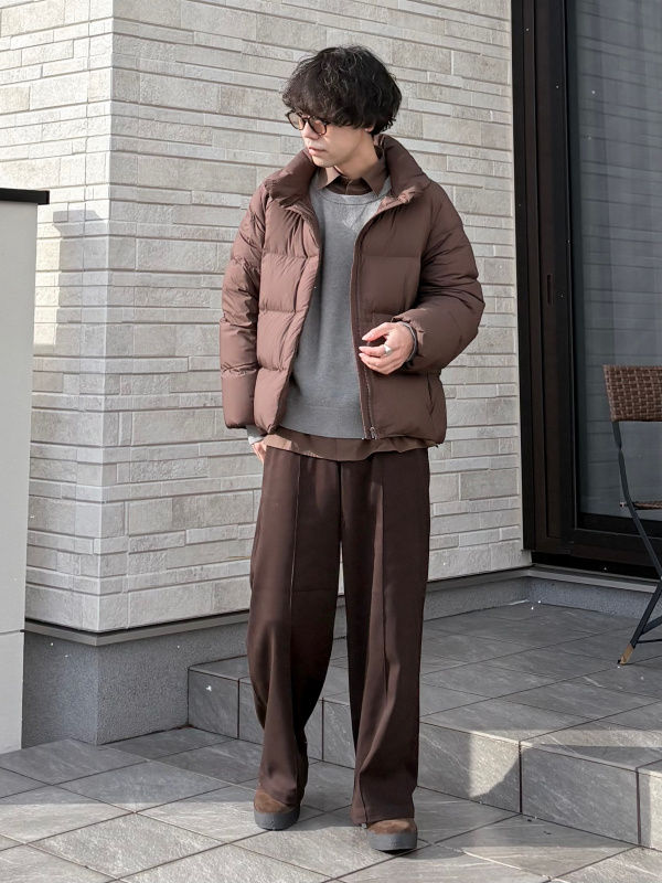 パウダーソフトダウンジャケット（レディース）の着用コーディネート