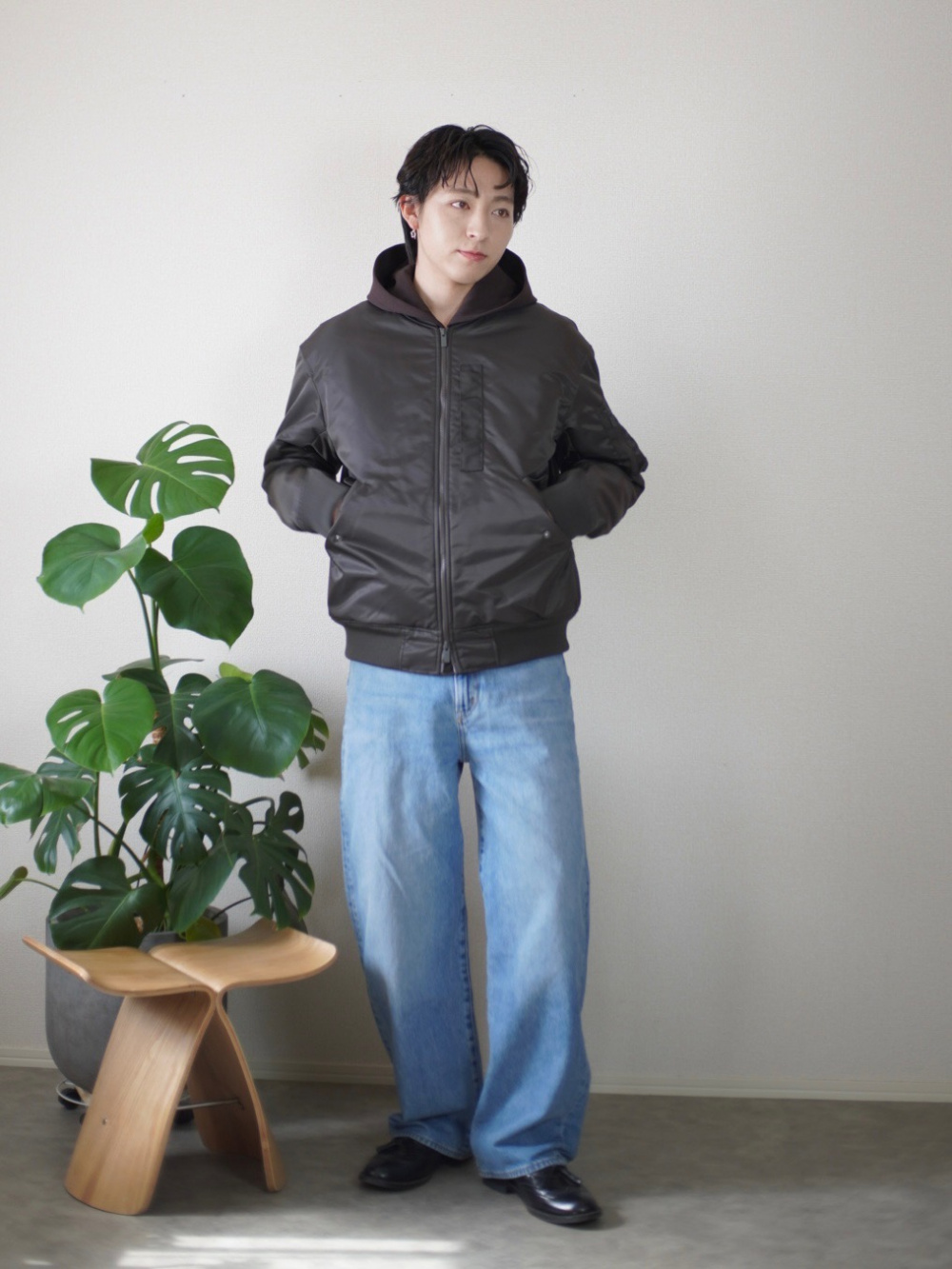 ハイブリッドダウンオーバーサイズMA－1、タックストレートパンツ