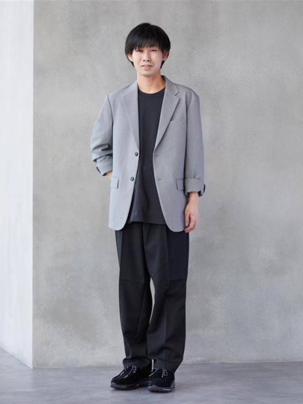 ソフトタッチクルーネックTシャツ/長袖、感動ジャケット/チドリの