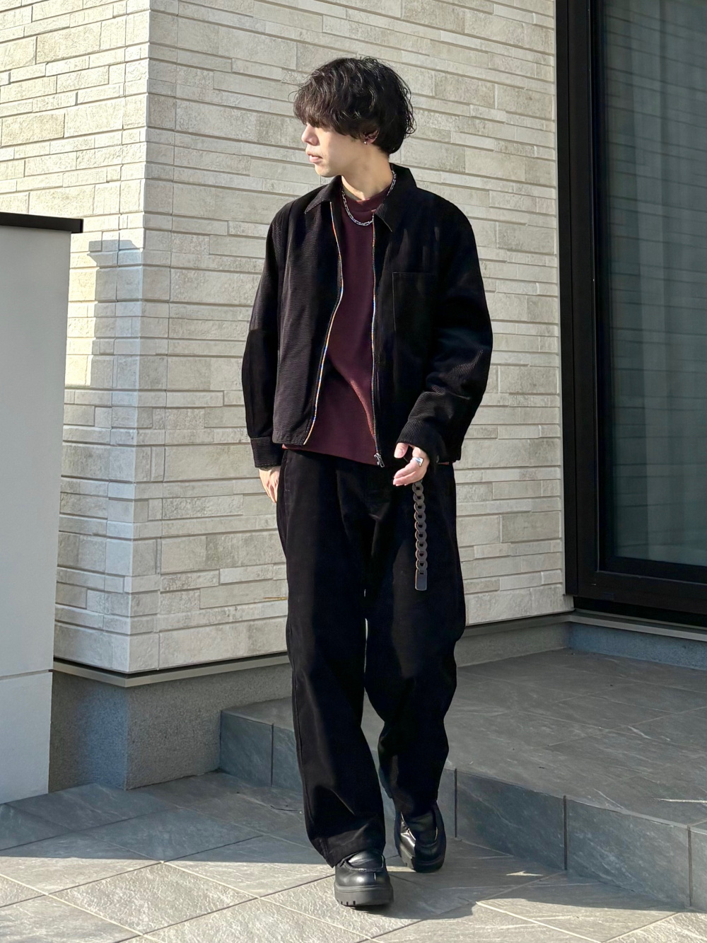 クルーネックTシャツ/長袖、ダブルフェイスフルジップジャケット」の