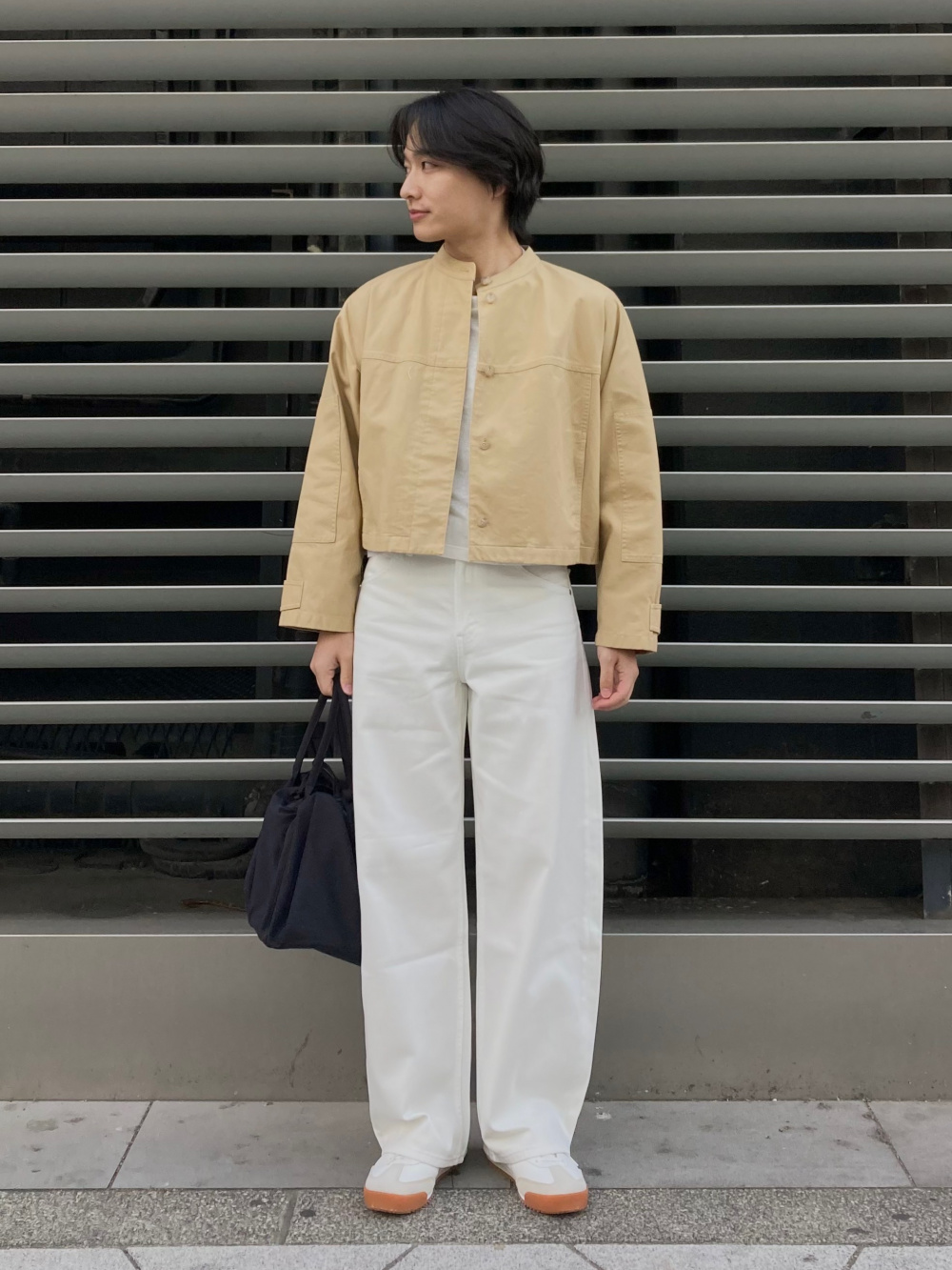 ニットフルジップジャケット、ブロードシャツ/ストライプ/レギュラー