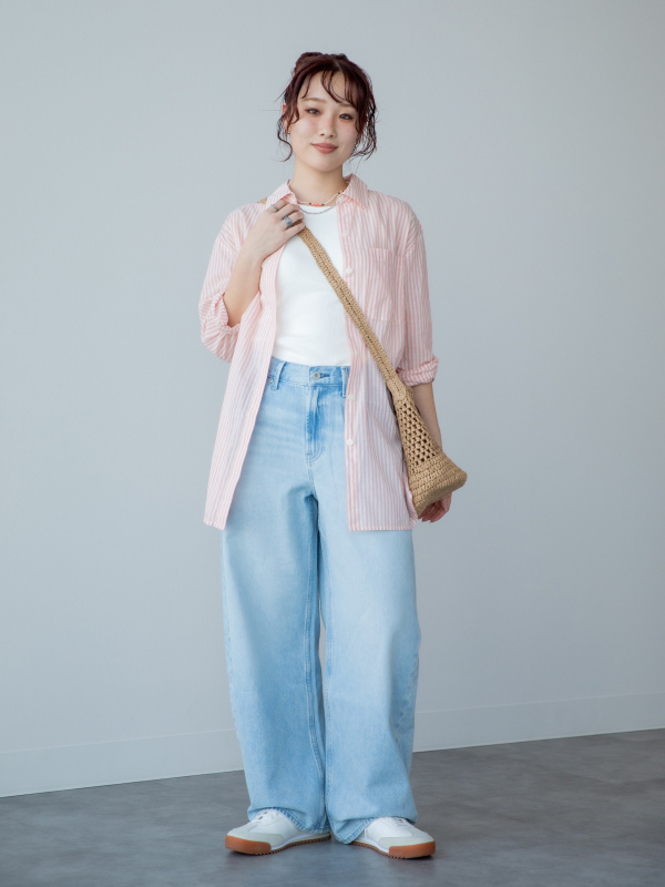 コットンロングシャツのコーディネート・着用イメージ｜ユニクロ公式