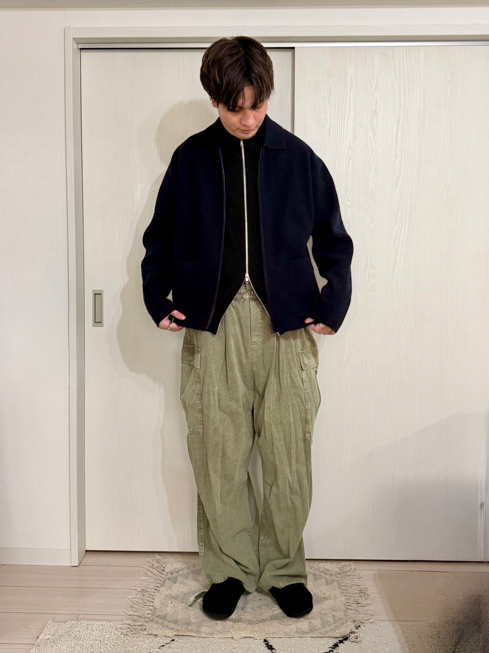 ニットフルジップジャケット」の着用コーディネート| ユニクロ公式