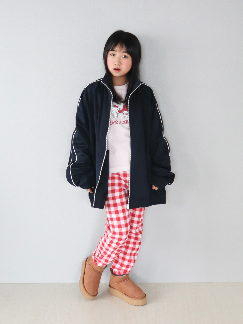 GIRLS サンリオキャラクターズ フリースセット」の着用コーディネート