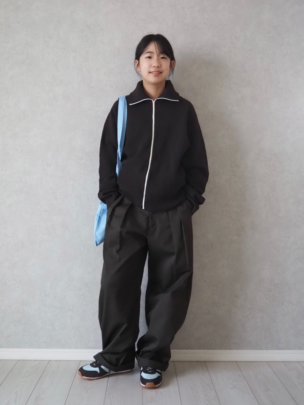 【XXLサイズ】ミラノリブフルジップカーディガン ユニクロC ネイビー UNIQLO - ユニクロC ミラノリブフルジップカーディガン ネイビー XXLの