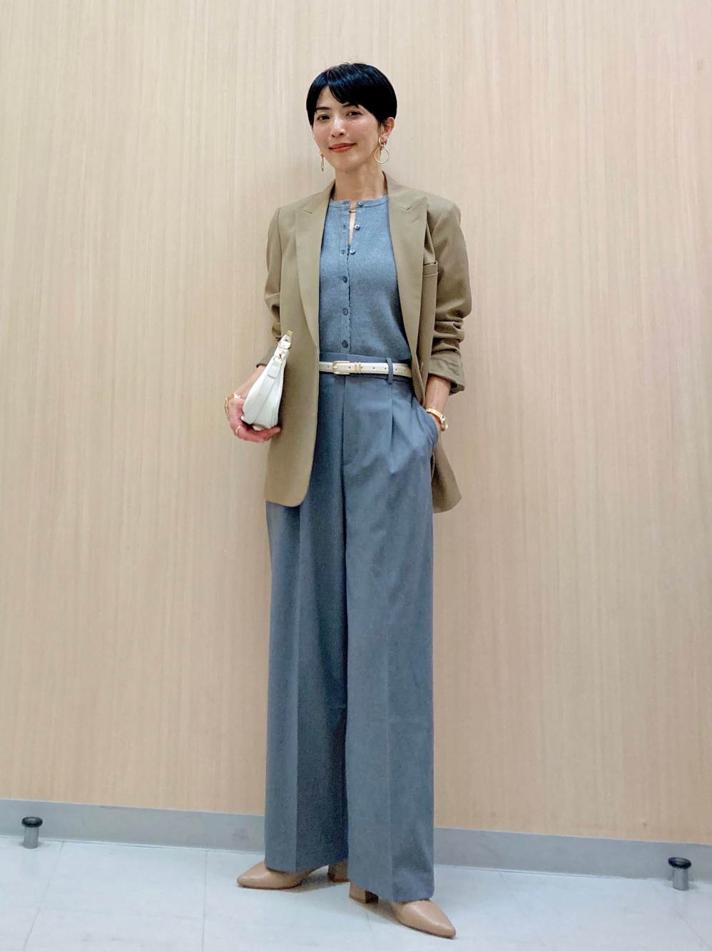 【新品】UNIQLO C テーラードジャケット&イージーワイドパンツセットアップ UNIQLO:Cから新作登場！！】注目アイテム、私の着回し術🤎💙｜Web