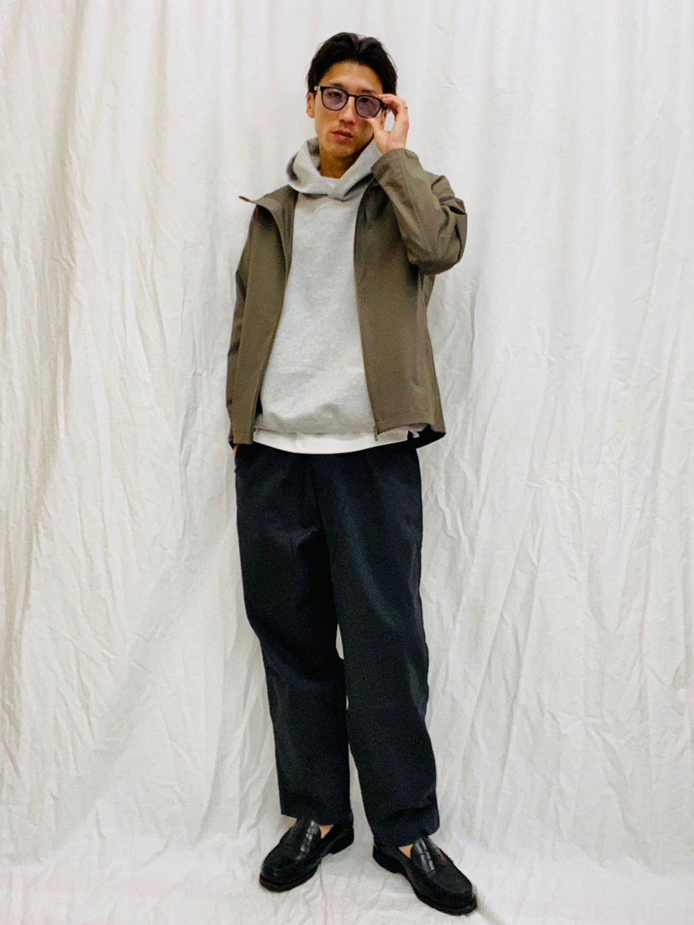 クルーネックTシャツ、ストレッチウールスリムジャケット/カスタム