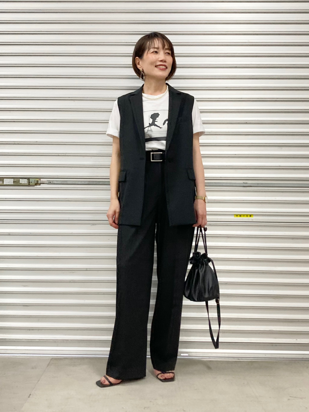 ユニクロ ダブルジャケト タックワイドパンツ セット BLACK XL 感動ダブルジャケットリラックスフィット、感動タックワイドパンツ」の