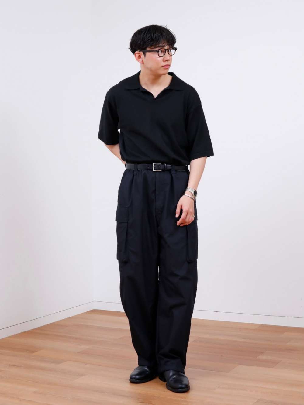 クルーネックTシャツ、ストレッチウールスリムジャケット/カスタム