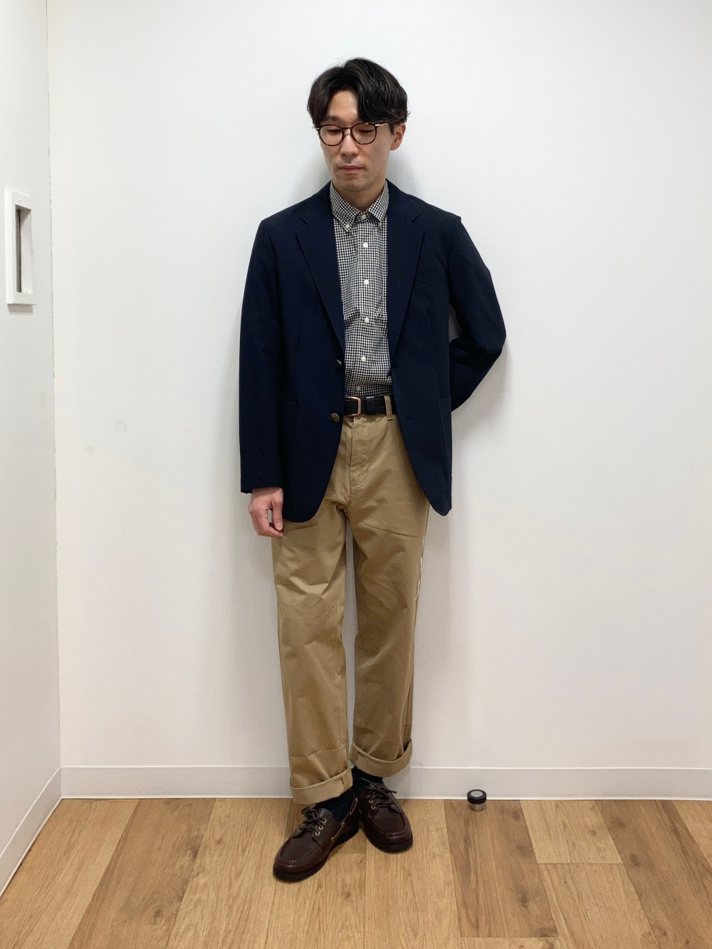 感動ジャケット/ライト、デッキシューズ」の着用コーディネート