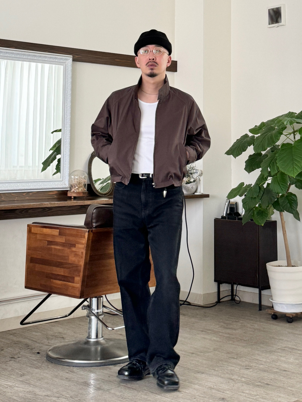 【新品】ユニクロU　コットンブレンドショートブルゾン（M ダークブラウン） 新品タグ付き】UNIQLO：Uコットンブレンドショートブルゾン ダーク
