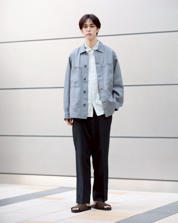 プレミアムリネンワイドパンツ（メンズ）の着用コーディネート一覧